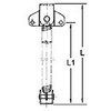 Hatch holder, spring type, stainless steel A2 AISI 304, 235mm,