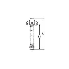 Hatch holder, spring type, stainless steel A2 AISI 304, 235mm, 220mm, 10mm