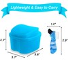 2 Pack Denture Case Dental Mouthguard Case, Denture Bath Box