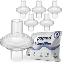 Pap MD Inline CPAP Filters for CPAP Machines | Clean Air & Enhanced Comfort, High-Efficiency Filtration for Particles & Odors, 6 Pack for 3 Months Supply | Video Instructions