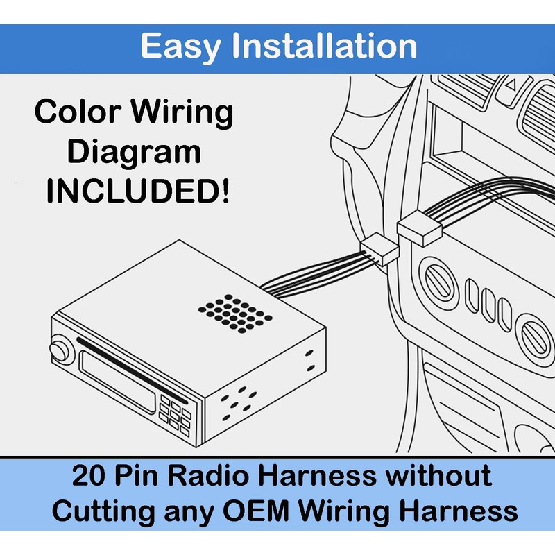 Wire Harness Replacement for Boss Car Radio 20 Pin BV9979B