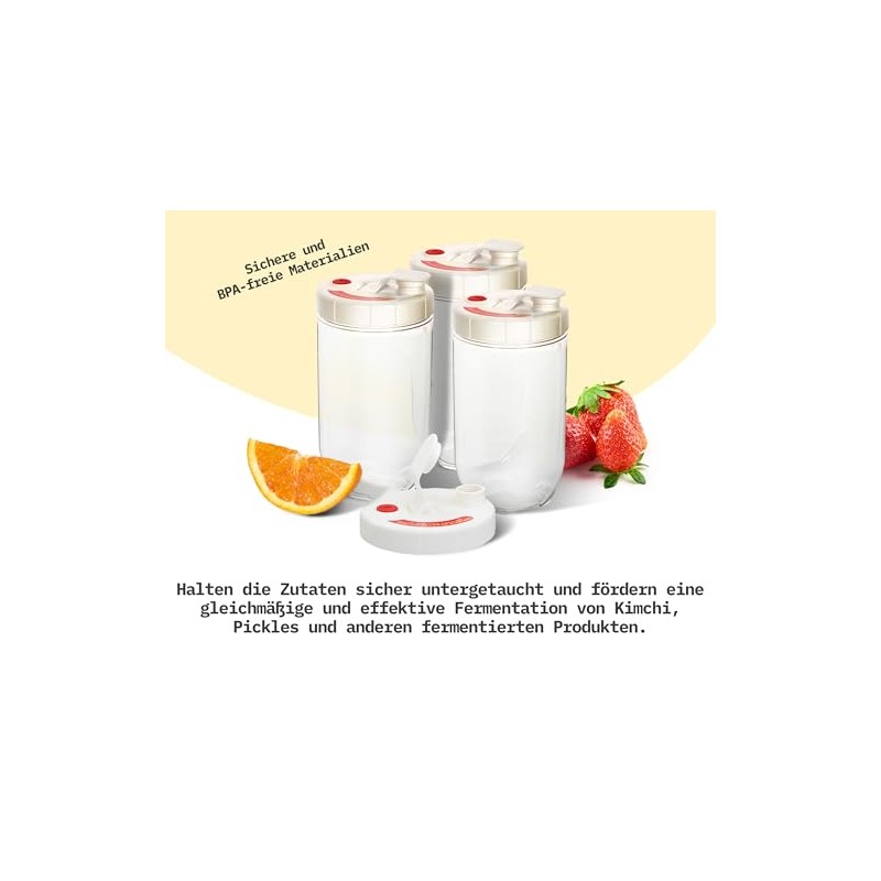 EasyCookAsia Fermentation Container 1.3 L, Airtight & BPA-Free, Ideal for