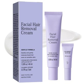 ANGEL SILK Facial Hair Removal Cream for Women, Gentle Formula, Safe for Sensitive Skin, Effective Quick Hair Removal, Face & Lip Area, 1Pack