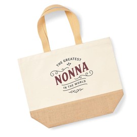 D Design Invent Print! Nonna Gift Bag Tote Shopping Bag Birthday Gift Present for Nonna Keepsake Idea - Size: 36 x 34 x 13 cm