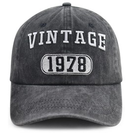 Gomcdlwn 46th Birthday Gifts for Men Women, 46 Years Old Party Decorations Hat, Adjustable Embroidered Vintage 1978 Birthday Baseball Cap for Dad Mom Friend