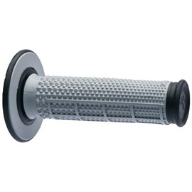 Renthal G154 Tapered/Half Waffle, Grey/Black, Dual Compound MX/Enduro Grips, 3-Pack
