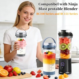 Gdrtwwh Blender Cup Fit for Ninja BC100 Series and BC151 Series