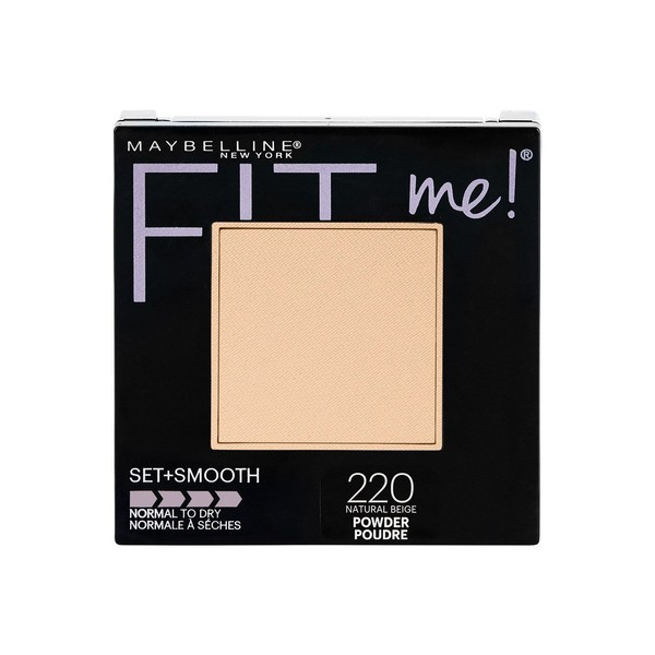 Maybelline New York Fit Me Set + Smooth Powder Makeup, Natural Beige, 0.3 oz.