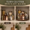 Acacia Wood Lazy Susan Turntable, 360° Rotating Kitchen Countertop Organizer
