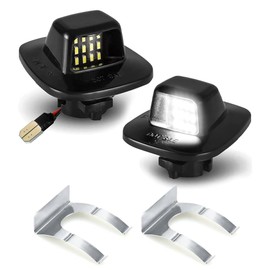 Bestview LED License Plate Light Tag Lamp Black Lens with Clip Retainer for 1988-1999 Chevy GMC Silverado Sierra C/K Series 1500 2500 3500 Suburban Blazer Tahoe Yukon Sonoma, Pack of 2