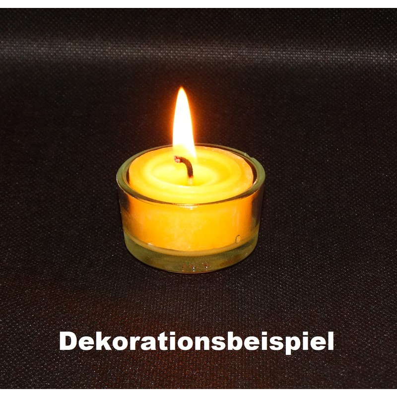 Bienenzauber 24 Beeswax Tealights Made from Pure Beeswax, Handmade Directly