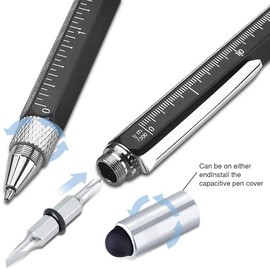 Ainkedin Gifts for Men, 6 in 1 Multi Tool Pen Gadgets for Men, Mens Gifts for Christmas, Presents for Men, Funny Gifts for Men, Secret Santa Gifts for Men, Birthday Gifts for Dad, Gifts for Him