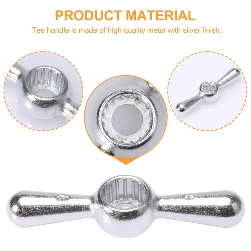 VIDABTE 01-5095 Bibb Sillcock Tee Handle,Metal Outside Faucet Hose Bibb