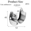 2 Pack Flange Rod Holder, Closet Rod Bracket End Supports