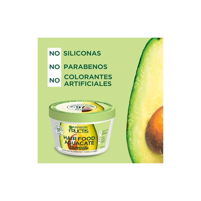 Kit Garnier Fructis HairFood Aguacate mascarilla para cabello seco 2Pack