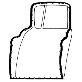 COUNTERPART AUTOMOTIVE 1955 1956 1957 1958 1959 CHEVY GMC TRUCK DOOR TO CAB SEALS PAIR W PUSH IN CLIPS