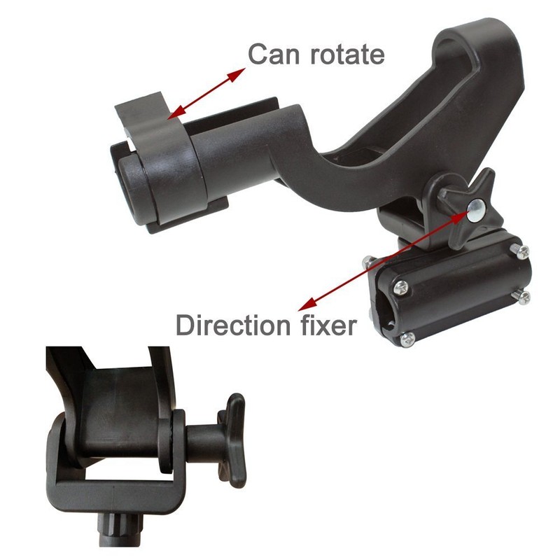 Adjustable Power Lock Rod Holder with 2 Side Mounts Boat