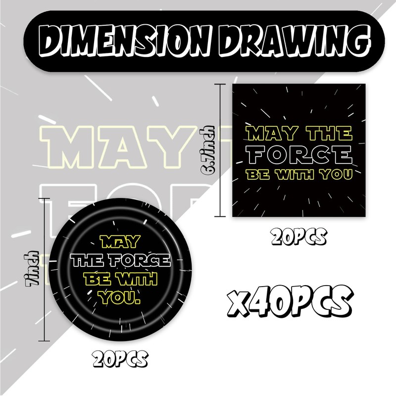 40pcs may the force be with you Party Supplies,include 20