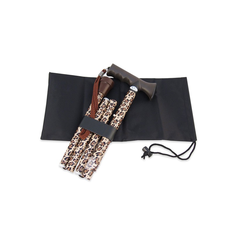 Charming Canes Adjustable Folding Walking Cane with Comfortable Grip, Wrist