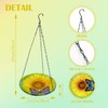 NASSNAT Hanging Bird Baths Outdoor Glass Birdbaths Garden Bird Feeder