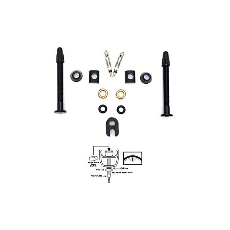 Orange Seal Cycling VersaValve Bicycle Valve Stem Kit, 48mm