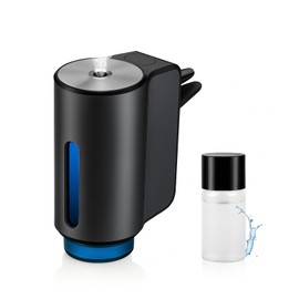 SPLITSKY Smart Car Air Freshener Diffuser with 1pcs Essential Oil, 3 Adjustable Light Modes, 150mAh Rechargeable Battery, Long-Lasting Fragrance, Portable Air Freshener (Black)