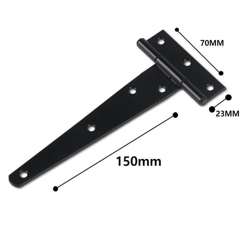 2 Pack T Hinges 150mm (6") with Screws, Heavy Duty