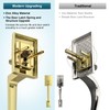 Satin Brass Front Door Handle and Deadbolt Set, Front Door