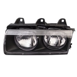 HEADLIGHTSDEPOT Black Housing Halogen Left Driver Headlight Compatible with Fleetwood Expedition 2000-2005