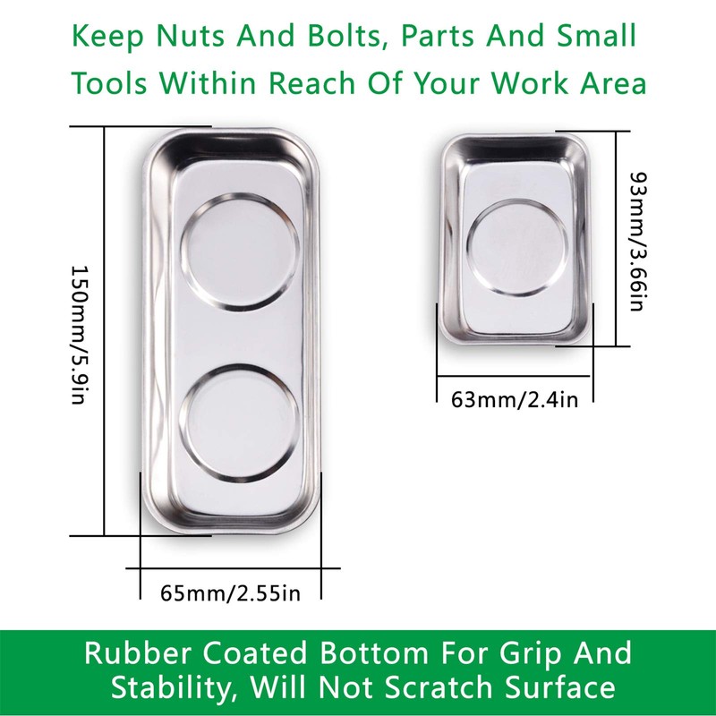 10-Piece Magnetic Tray Holder (3.6" x 2.4" / 5.9" x