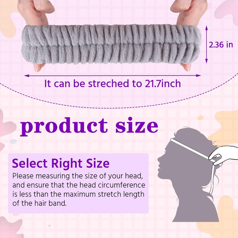 YGQQOY Spa Headband, Makeup Headband for Washing Face,Hair Bands Men,Black