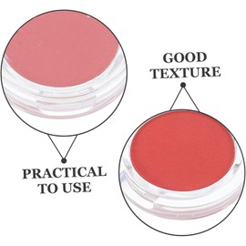 PartyKindom Rubor Naranja en Polvo para Maquillaje Uso Versátil y Duración Día, Adecuado para Mejillas y Rostro en Paleta Compacta de 1.5g
