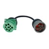 6pin J1708 to Type2 Green 9pin J1939 Adapter Cable for