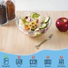 5 x Clear Plastic Salad Bowls, Reusable Mixing Serving Bowls