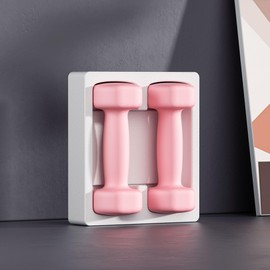 4lb Dumbbells Set of 2 Pink for Women, Hand Weight Set, Exercise & Fitness Dumbbell