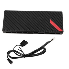 10 Port ARGB Fan Hub, 10-Port 4 Pin PWM & 5V 3Pin ARGB PC Fan Controller, Magnetic Suction, SATA Power Input, Supports 10 Groups of RGB Fans