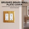 Zonon 4 Pack Gold Outlet Covers 4.6" x 4.6", Double