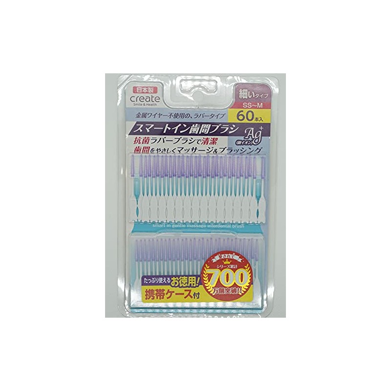 Create Smart In Interdental Brush 2(SS)-4(M) Bar Type, 60 Pieces