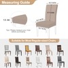 SearchI Fit Stretch Removable Washable Short Dining Chair Covers Slipcover