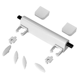 Toilet Seat Hinge Kit Fit for Kohler, Elongated Toilet Seat Hinges Replacement and Bumper Service Kit Compatible with Kohler 1150464-0