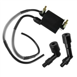 Caltric Ignition Coil w/ Spark Plug Caps 16" Wire for Kawasaki Vulcan 1600 2003-2008