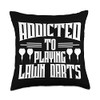 Addicted To Playing Lawn Darts Throw Pillow