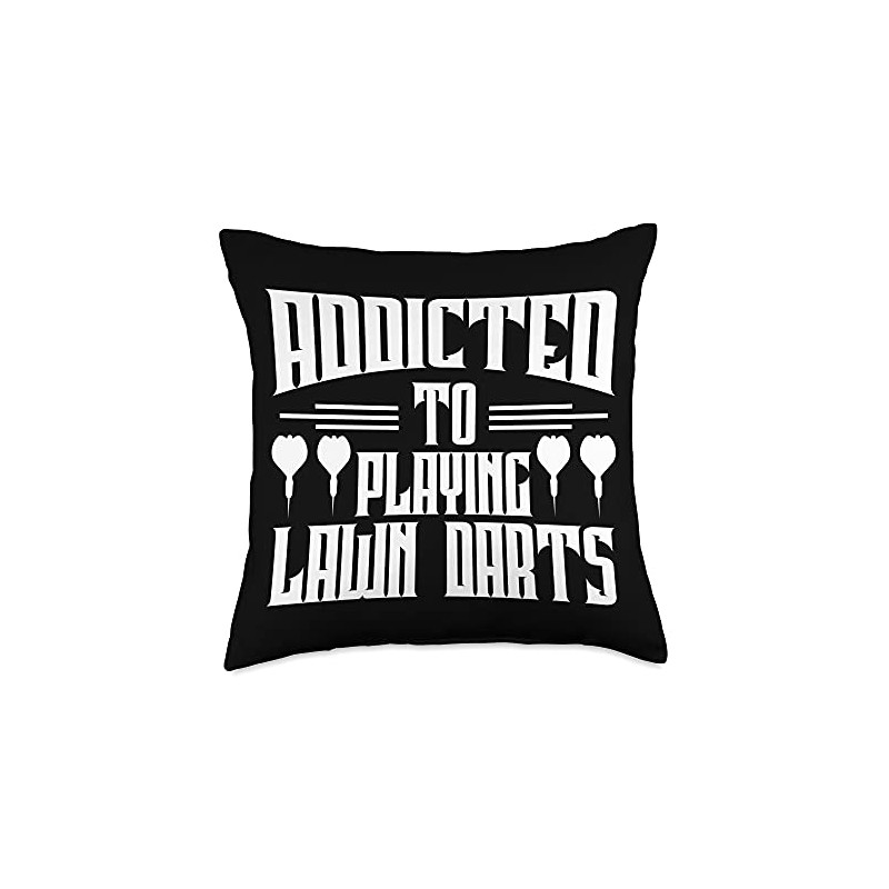 Addicted To Playing Lawn Darts Throw Pillow