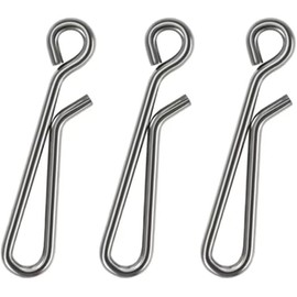 Sea Fishing Quick Change Lead Bait Snap Rig Clip/Big Bait Presentation Clip/Flexible Rotation Fishing Tackle Stainless Steel Rig Clips - 24mm (100)