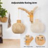 NookNova Set of 2 Wall Sconces Boho Woven Rattan Wall