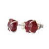 Designs by Nature Gems Raw Ruby Stud Earrings in Sterling