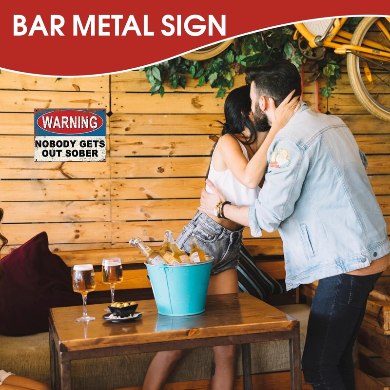 Asheyya Funny Metal Bar Signs, Bar Accessories for Home Pub
