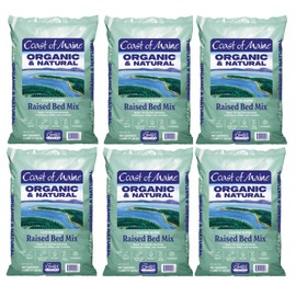 Coast of Maine Castine Blend Organic and Natural Raised Bed Mix, 1 cu ft (Pack of 6), RTU for Growing Vegetables, Herbs and Flowers