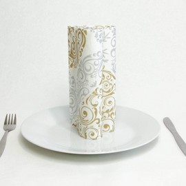 Hantermann, Serviettes, Christmas, Premium Airlaid Fabric, 40 x 40 cm, 1/4 Fold, High-quality, Sophisticated Christmas Napkins, Christmas Decoration, Made in Germany