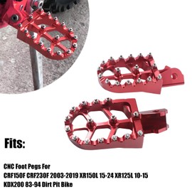 Adsspro Motorcycle CNC Aluminum Foot Pegs Rests Footpegs For CRF150F CRF230F CRF230 CRF150 F CRF 150F 230F 150 230 F 2003-2019 XR150L 15-24 XR125L 10-15 KDX200 83-94 Dirt Pit Bike